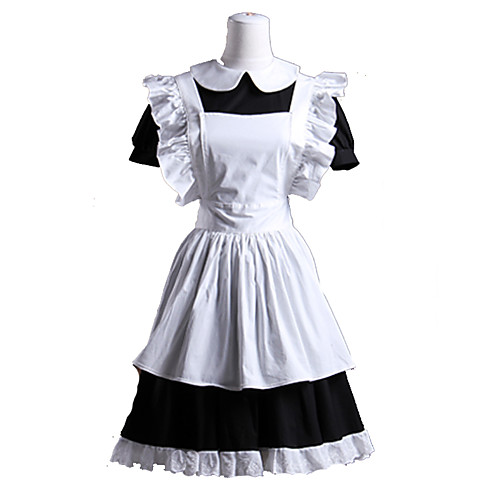 Gothic Lolita Waist Apron Dress Maid Suits Women's Girls' Cotton Japanese Cosplay Costumes White Patchwork Roll Sleeves Short Sleeve Short Length / Gothic Lolita Dress
Gothic Lolita Waist Apron Dress Maid Suits Women's Girls' Cotton Japanese Cosplay Costumes White Patchwork Roll Sleeves Short Sleeve Short Length / Gothic Lolita Dress