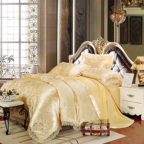 Duvet Cover Sets Geometric Silk / Cotton Blend Jacquard 4 Piece Bedding Sets / >800 king
Duvet Cover Sets Geometric Silk / Cotton Blend Jacquard 4 Piece Bedding Sets / >800 king