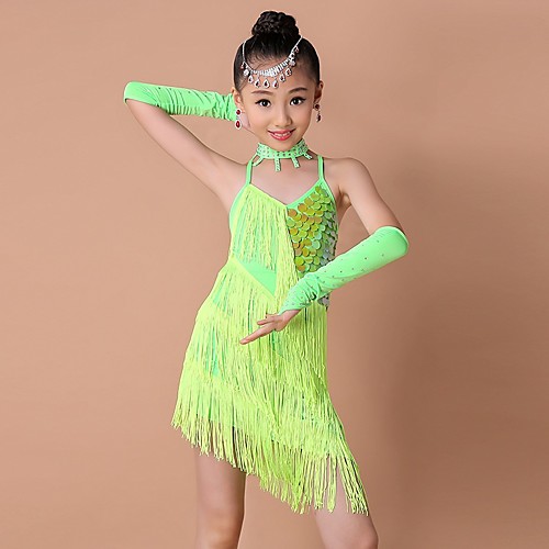 Latin Dance Dress Sequin Tassel Performance Sleeveless High Spandex Polyester
Latin Dance Dress Sequin Tassel Performance Sleeveless High Spandex Polyester
