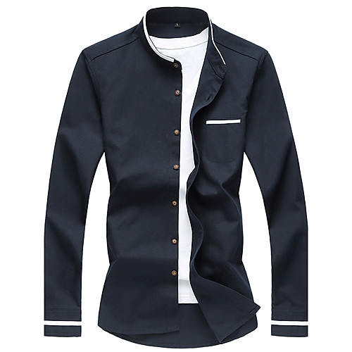 Men's Shirt Solid Colored Plus Size Long Sleeve Daily Tops Cotton White Navy Blue Blue
Men's Shirt Solid Colored Plus Size Long Sleeve Daily Tops Cotton White Navy Blue Blue