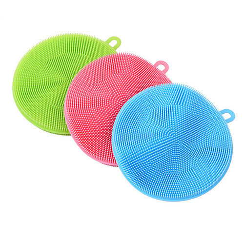 3pcs Soft Silicone Cleaning Brush Dish Wash Sponge Kitchen Scrubber Kitchen Cleaning Random Color
3pcs Soft Silicone Cleaning Brush Dish Wash Sponge Kitchen Scrubber Kitchen Cleaning Random Color