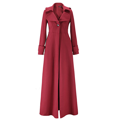 Women's Trench Coat Solid Colored Chic & Modern Fall Trench Coat Maxi Work Long Sleeve Polyester Coat Tops Black
Women's Trench Coat Solid Colored Chic & Modern Fall Trench Coat Maxi Work Long Sleeve Polyester Coat Tops Black