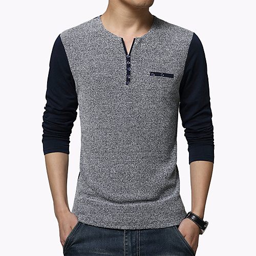 Men's T shirt Color Block Plus Size Long Sleeve Daily Tops Basic White Navy Blue
Men's T shirt Color Block Plus Size Long Sleeve Daily Tops Basic White Navy Blue