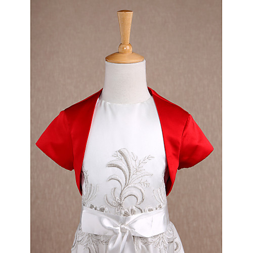 Short Sleeve Shrugs Satin Wedding / Party Evening Kids' Wraps With Split Front
Short Sleeve Shrugs Satin Wedding / Party Evening Kids' Wraps With Split Front