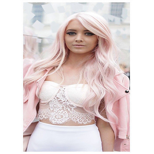 Synthetic Wig Wavy Kardashian Wavy With Bangs Wig Pink Long Light Pink Synthetic Hair Women's Side Part Pink
Synthetic Wig Wavy Kardashian Wavy With Bangs Wig Pink Long Light Pink Synthetic Hair Women's Side Part Pink