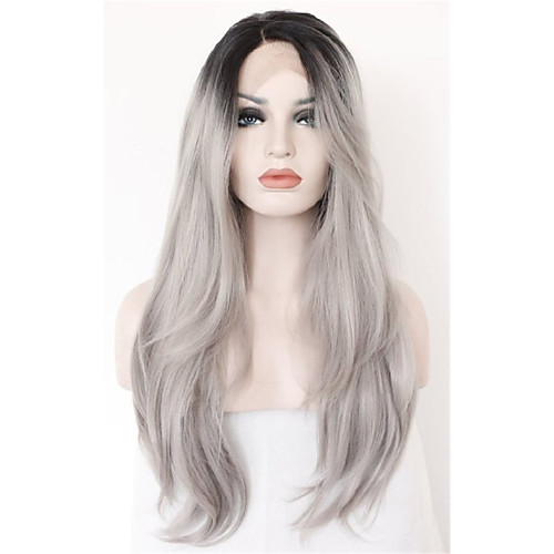 Synthetic Lace Front Wig Natural Wave Loose Wave Middle Part Lace Front Wig Long Grey Synthetic Hair Women's Ombre Hair Dark Roots Natural Hairline Gray
Synthetic Lace Front Wig Natural Wave Loose Wave Middle Part Lace Front Wig Long Grey Synthetic Hair Women's Ombre Hair Dark Roots Natural Hairline Gray