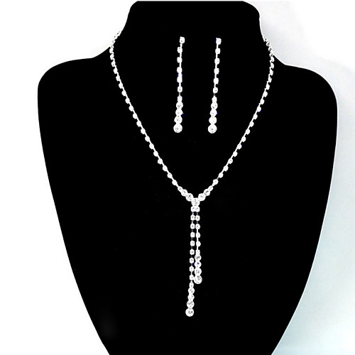 Women's Crystal Bridal Jewelry Sets Ladies Fashion Inspirational Earrings Jewelry Silver For Wedding Party Daily Casual Work / Necklace
Women's Crystal Bridal Jewelry Sets Ladies Fashion Inspirational Earrings Jewelry Silver For Wedding Party Daily Casual Work / Necklace