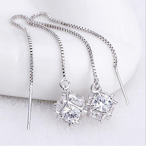 Women's Cubic Zirconia Tassel Fashion Sterling Silver Zircon Earrings Jewelry Silver For Wedding Party Daily Casual Work
Women's Cubic Zirconia Tassel Fashion Sterling Silver Zircon Earrings Jewelry Silver For Wedding Party Daily Casual Work