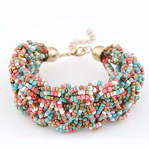 Women's Girls' Chain Bracelet Charm Bracelet Bead Bracelet Ladies Personalized Vintage Bohemian European Resin Bracelet Jewelry Golden / Light Blue / Rainbow For Wedding Party Daily Casual Sports
Women's Girls' Chain Bracelet Charm Bracelet Bead Bracelet Ladies Personalized Vintage Bohemian European Resin Bracelet Jewelry Golden / Light Blue / Rainbow For Wedding Party Daily Casual Sports