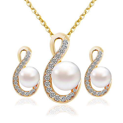 Women's Bridal Jewelry Sets Fashion Earrings Jewelry Gold For Wedding Party / Necklace
Women's Bridal Jewelry Sets Fashion Earrings Jewelry Gold For Wedding Party / Necklace