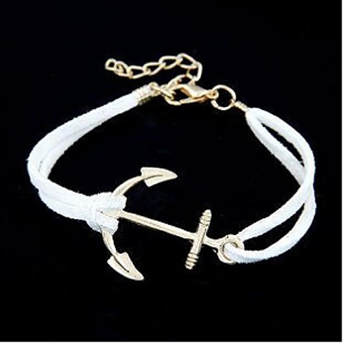 Men's Women's Couple's Chain Bracelet Anchor Personalized Leather Bracelet Jewelry White / Black / Red For Daily Casual Sports
Men's Women's Couple's Chain Bracelet Anchor Personalized Leather Bracelet Jewelry White / Black / Red For Daily Casual Sports