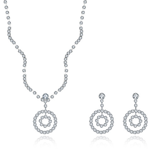 Women's Cubic Zirconia Jewelry Set Necklace / Earrings Bridal Jewelry Sets Personalized Tassel Vintage Party Casual Fashion Sterling Silver Zircon Cubic Zirconia Earrings Jewelry Silver For Wedding
Women's Cubic Zirconia Jewelry Set Necklace / Earrings Bridal Jewelry Sets Personalized Tassel Vintage Party Casual Fashion Sterling Silver Zircon Cubic Zirconia Earrings Jewelry Silver For Wedding