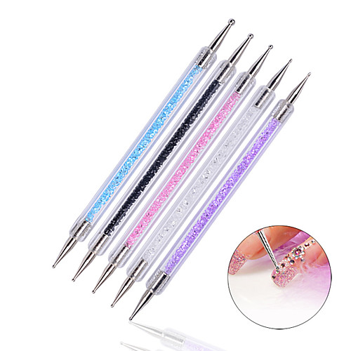 

5pcs Dotting Tools Dusting Brushes Lightweight strength and durability nail art Manicure Pedicure Steel Classic / Fashion Daily