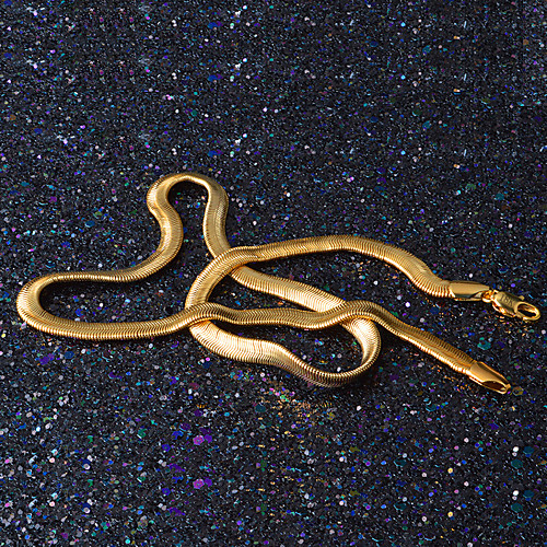 Chain Necklace Snake Classic Fashion 18K Gold Plated Gold Plated Golden Necklace Jewelry For Wedding Party Gift Daily Casual Sports
Chain Necklace Snake Classic Fashion 18K Gold Plated Gold Plated Golden Necklace Jewelry For Wedding Party Gift Daily Casual Sports