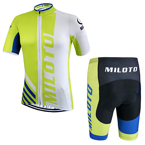 Miloto Men's Short Sleeve Cycling Jersey with Shorts Green Bike Shorts Jersey Clothing Suit Breathable Quick Dry Sweat-wicking Sports Polyester Lycra Sports Mountain Bike MTB Road Bike Cycling
Miloto Men's Short Sleeve Cycling Jersey with Shorts Green Bike Shorts Jersey Clothing Suit Breathable Quick Dry Sweat-wicking Sports Polyester Lycra Sports Mountain Bike MTB Road Bike Cycling