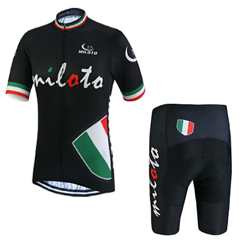 Miloto Men's Short Sleeve Cycling Jersey with Shorts Lycra Polyester Black Bike Shorts Jersey Clothing Suit Breathable Quick Dry Sweat-wicking Sports Sports Mountain Bike MTB Road Bike Cycling
Miloto Men's Short Sleeve Cycling Jersey with Shorts Lycra Polyester Black Bike Shorts Jersey Clothing Suit Breathable Quick Dry Sweat-wicking Sports Sports Mountain Bike MTB Road Bike Cycling