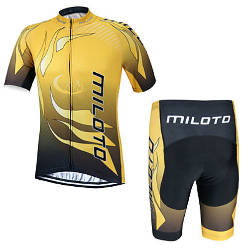 Miloto Men's Short Sleeve Cycling Jersey with Shorts Yellow Bike Shorts Jersey Clothing Suit Breathable Quick Dry Sweat-wicking Sports Polyester Lycra Sports Mountain Bike MTB Road Bike Cycling
Miloto Men's Short Sleeve Cycling Jersey with Shorts Yellow Bike Shorts Jersey Clothing Suit Breathable Quick Dry Sweat-wicking Sports Polyester Lycra Sports Mountain Bike MTB Road Bike Cycling