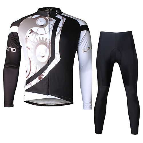 ILPALADINO Men's Long Sleeve Cycling Jersey with Tights Winter Lycra Polyester Black Gear Bike Clothing Suit Breathable 3D Pad Quick Dry Ultraviolet Resistant Reflective Strips Sports Gear Mountain
ILPALADINO Men's Long Sleeve Cycling Jersey with Tights Winter Lycra Polyester Black Gear Bike Clothing Suit Breathable 3D Pad Quick Dry Ultraviolet Resistant Reflective Strips Sports Gear Mountain