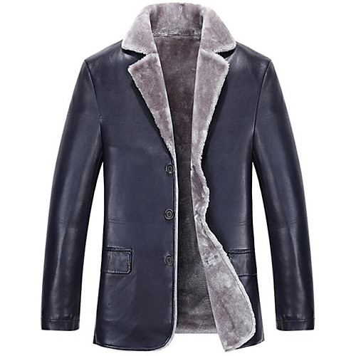 Men's Plus Size / Casual/Daily Simple Leather Jackets,Solid Long Sleeve Blue / Black / Brown Lambskin
Men's Plus Size / Casual/Daily Simple Leather Jackets,Solid Long Sleeve Blue / Black / Brown Lambskin