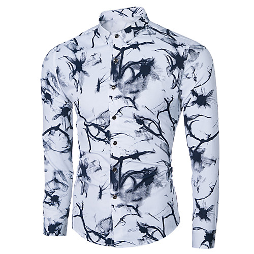 Men's Shirt Geometric Floral Long Sleeve Wedding Tops Cotton Streetwear Black Blue
Men's Shirt Geometric Floral Long Sleeve Wedding Tops Cotton Streetwear Black Blue
