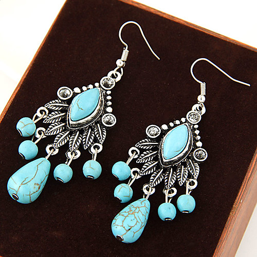 Women's Turquoise Drop Earrings Hanging Earrings Leaf Statement Vintage European Festival / Holiday Earrings Jewelry Blue For Party Casual Daily
Women's Turquoise Drop Earrings Hanging Earrings Leaf Statement Vintage European Festival / Holiday Earrings Jewelry Blue For Party Casual Daily