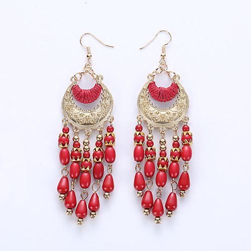 Women's Drop Earrings Earrings Tassel Crescent Moon Tassel Bohemian European Boho Resin Earrings Jewelry Black / Red / Green For Wedding Party Daily
Women's Drop Earrings Earrings Tassel Crescent Moon Tassel Bohemian European Boho Resin Earrings Jewelry Black / Red / Green For Wedding Party Daily