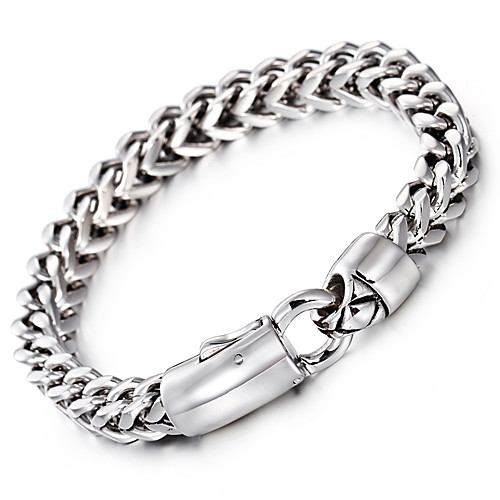 Men's Chain Bracelet Fashion Stainless Steel Bracelet Jewelry Silver For Party Anniversary Birthday Congratulations Graduation Gift
Men's Chain Bracelet Fashion Stainless Steel Bracelet Jewelry Silver For Party Anniversary Birthday Congratulations Graduation Gift