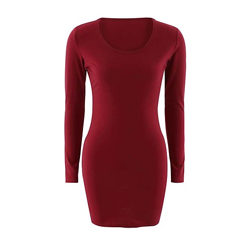 Women's Bodycon Short Mini Dress Wine Black Army Green Long Sleeve Solid Colored Fall Winter Round Neck Streetwear S M L XL
Women's Bodycon Short Mini Dress Wine Black Army Green Long Sleeve Solid Colored Fall Winter Round Neck Streetwear S M L XL