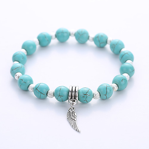 Men's Women's Turquoise Bead Bracelet Hologram Bracelet Yoga Bracelet Aquarius European Fashion Birthstones Turquoise Bracelet Jewelry Gold / Silver For Party Birthday Congratulations Business Gift
Men's Women's Turquoise Bead Bracelet Hologram Bracelet Yoga Bracelet Aquarius European Fashion Birthstones Turquoise Bracelet Jewelry Gold / Silver For Party Birthday Congratulations Business Gift