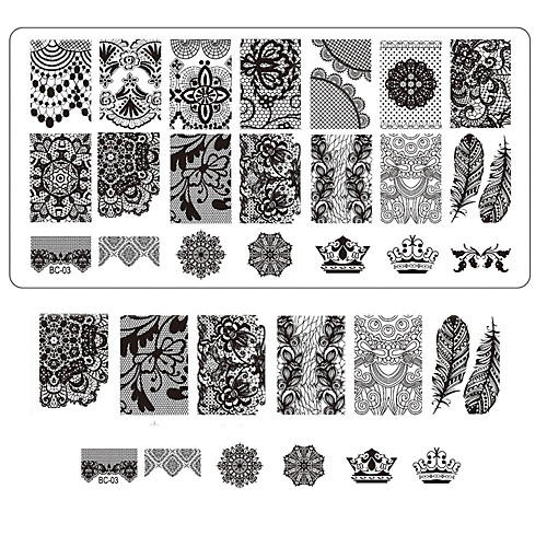 1 pcs Stamping Plate Template nail art Manicure Pedicure Fashion Daily / Steel
1 pcs Stamping Plate Template nail art Manicure Pedicure Fashion Daily / Steel