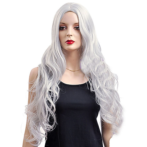 Synthetic Wig Cosplay Wig Wavy Kardashian Wavy Wig Very Long Silver Synthetic Hair Women's White
Synthetic Wig Cosplay Wig Wavy Kardashian Wavy Wig Very Long Silver Synthetic Hair Women's White