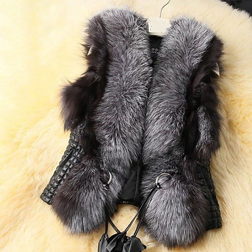 Women's Vintage Modern Style Elegant & Luxurious Spring & Fall Fur Coat Regular Daily Sleeveless N / A Coat Tops Gray
Women's Vintage Modern Style Elegant & Luxurious Spring & Fall Fur Coat Regular Daily Sleeveless N / A Coat Tops Gray