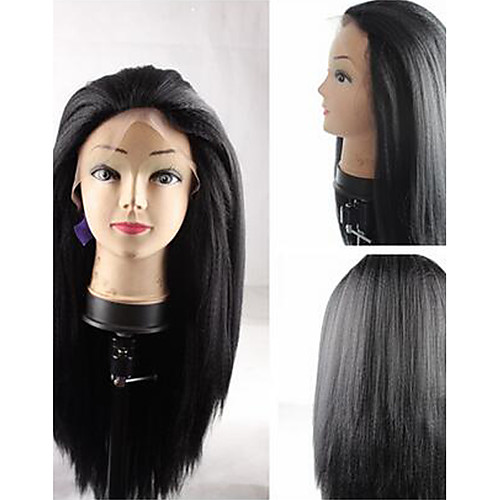 Synthetic Wig Straight Yaki Kardashian Straight Yaki Lace Front Wig Natural Black #1B Synthetic Hair Black
Synthetic Wig Straight Yaki Kardashian Straight Yaki Lace Front Wig Natural Black #1B Synthetic Hair Black