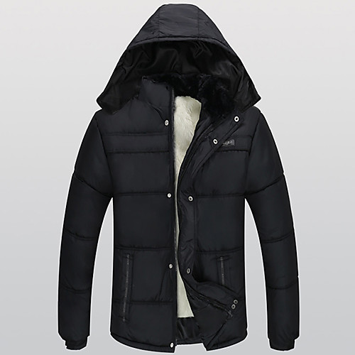 Men's Fall Winter Padded Parka Plus Size Simple Solid Colored Polyester Long Sleeve Hooded Black
Men's Fall Winter Padded Parka Plus Size Simple Solid Colored Polyester Long Sleeve Hooded Black