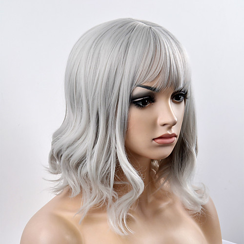 Synthetic Wig Natural Wave Natural Wave Bob With Bangs Wig Short Grey Synthetic Hair Women's Gray
Synthetic Wig Natural Wave Natural Wave Bob With Bangs Wig Short Grey Synthetic Hair Women's Gray