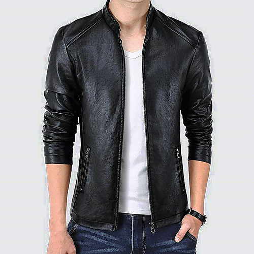 Men's Leather Jackets Basic Fall Faux Leather Jacket Weekend Long Sleeve Faux Leather Coat Tops Wine
Men's Leather Jackets Basic Fall Faux Leather Jacket Weekend Long Sleeve Faux Leather Coat Tops Wine