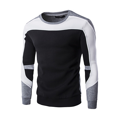 Men's Sweatshirt Color Block Round Neck Daily Sports Weekend Active Hoodies Sweatshirts Long Sleeve Black Blue Gray / Fall / Winter
Men's Sweatshirt Color Block Round Neck Daily Sports Weekend Active Hoodies Sweatshirts Long Sleeve Black Blue Gray / Fall / Winter