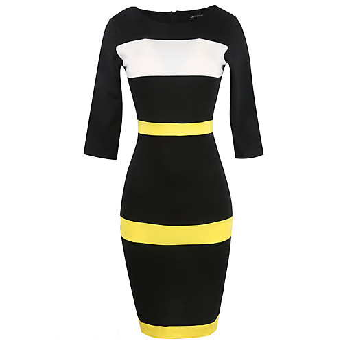 Women's Sheath Dress Knee Length Dress Black Yellow Navy Blue Striped Fall Winter Round Neck Streetwear Cotton S M L XL XXL 3XL / Plus Size
Women's Sheath Dress Knee Length Dress Black Yellow Navy Blue Striped Fall Winter Round Neck Streetwear Cotton S M L XL XXL 3XL / Plus Size