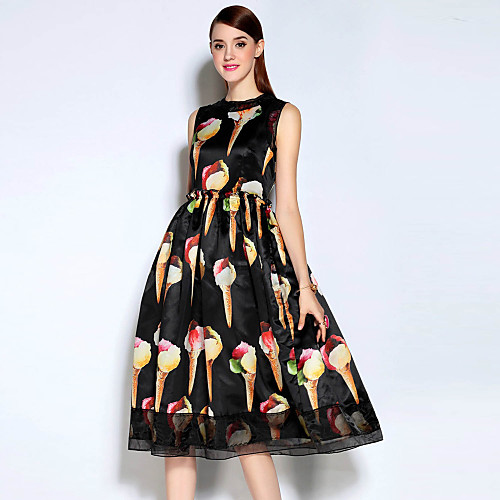 Women's Sheath Dress Midi Dress White Black Sleeveless Mixed Color Print Fall Round Neck Vintage Cotton S M L XL
Women's Sheath Dress Midi Dress White Black Sleeveless Mixed Color Print Fall Round Neck Vintage Cotton S M L XL