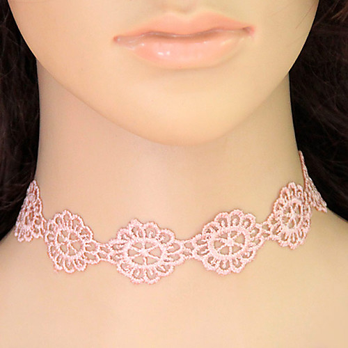 Women's Choker Necklace Collar Necklace Tattoo Choker Flower Flower Ladies Tattoo Style European Fashion Lace Pink Necklace Jewelry For Casual
Women's Choker Necklace Collar Necklace Tattoo Choker Flower Flower Ladies Tattoo Style European Fashion Lace Pink Necklace Jewelry For Casual