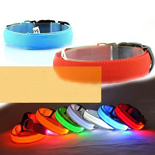 Dog Collar Light Up Collar LED Lights Adjustable / Retractable Nylon Yellow Red Blue Pink Orange
Dog Collar Light Up Collar LED Lights Adjustable / Retractable Nylon Yellow Red Blue Pink Orange