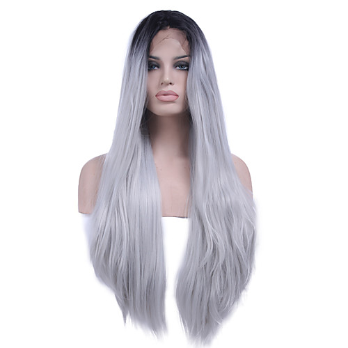 Synthetic Lace Front Wig Straight Kardashian Straight Lace Front Wig Long Black / White Synthetic Hair Women's Heat Resistant Ombre Hair Dark Roots White / Natural Hairline / Natural Hairline
Synthetic Lace Front Wig Straight Kardashian Straight Lace Front Wig Long Black / White Synthetic Hair Women's Heat Resistant Ombre Hair Dark Roots White / Natural Hairline / Natural Hairline