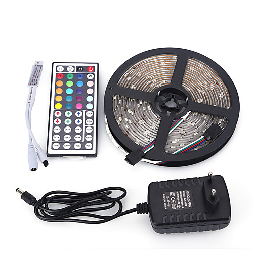 

5m Light Sets LED Light Strips RGB Tiktok Lights 150 LEDs 5050 SMD Remote Control RC Cuttable Dimmable 100-240 V Linkable Suitable for Vehicles Self-adhesive Color-Changing IP44