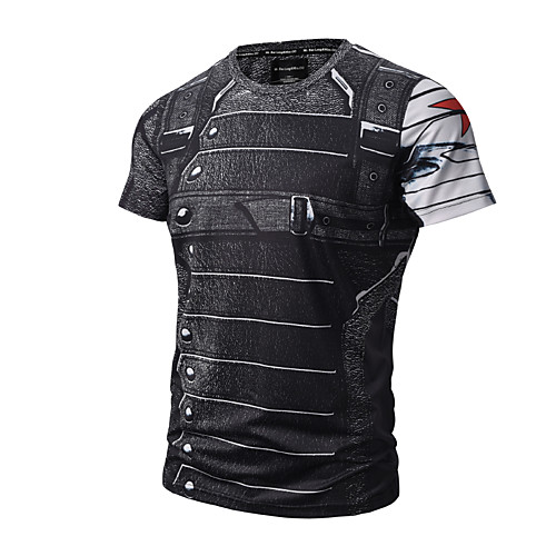 Men's Graphic Simulation Print T-shirt Active Punk & Gothic Daily Round Neck Black / Summer / Short Sleeve
Men's Graphic Simulation Print T-shirt Active Punk & Gothic Daily Round Neck Black / Summer / Short Sleeve
