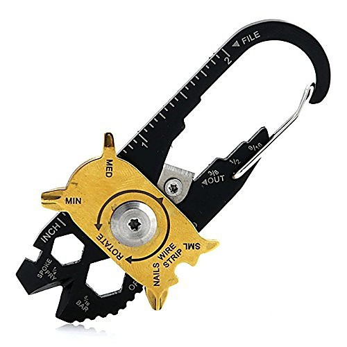 

Bottle Openers Survival Kit Multitools Bike Wrench Multi Function Survival Stainless Steel Hiking Camping Outdoor Travel HiUmi Black