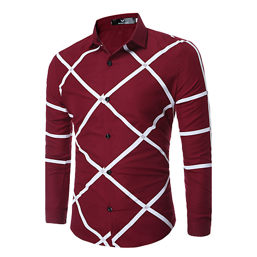 Men's Shirt Geometric Long Sleeve Daily Tops Casual Streetwear Wine White Black
Men's Shirt Geometric Long Sleeve Daily Tops Casual Streetwear Wine White Black