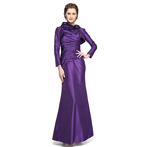 Mermaid / Trumpet Mother of the Bride Dress Two Piece High Neck Ankle Length Taffeta Sleeveless with Pleats Flower 2021
Mermaid / Trumpet Mother of the Bride Dress Two Piece High Neck Ankle Length Taffeta Sleeveless with Pleats Flower 2021