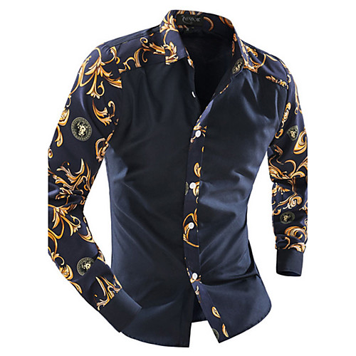 Men's Shirt Tribal Patchwork Print Long Sleeve Daily Tops Cotton Vintage Navy Blue
Men's Shirt Tribal Patchwork Print Long Sleeve Daily Tops Cotton Vintage Navy Blue