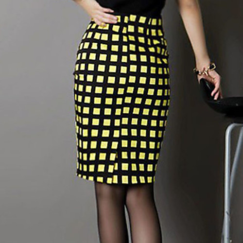 Women's Daily / Club Street chic Bodycon Skirts - Plaid Black Yellow XL XXL XXXL
Women's Daily / Club Street chic Bodycon Skirts - Plaid Black Yellow XL XXL XXXL