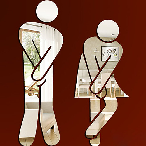 3D Mirror Wall Stickers Premium Qualified Man Woman Wc Sticker Removable Cute Family Diy Decor
3D Mirror Wall Stickers Premium Qualified Man Woman Wc Sticker Removable Cute Family Diy Decor